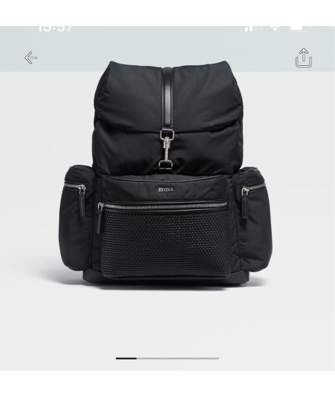 ZEGNA Черный рюкзак, фото 8