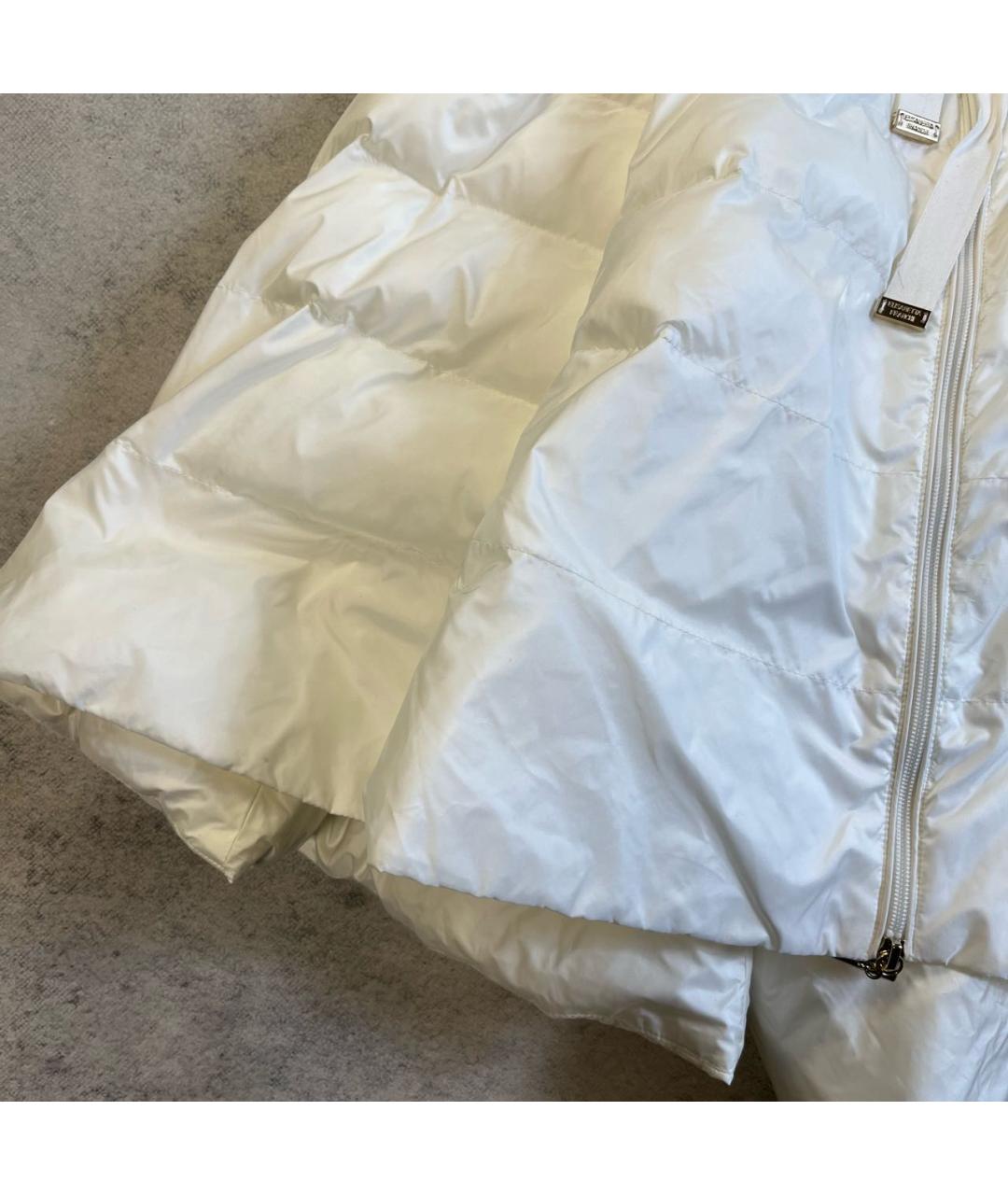 ELISABETTA FRANCHI Белый полиэстеровый пуховик, фото 3