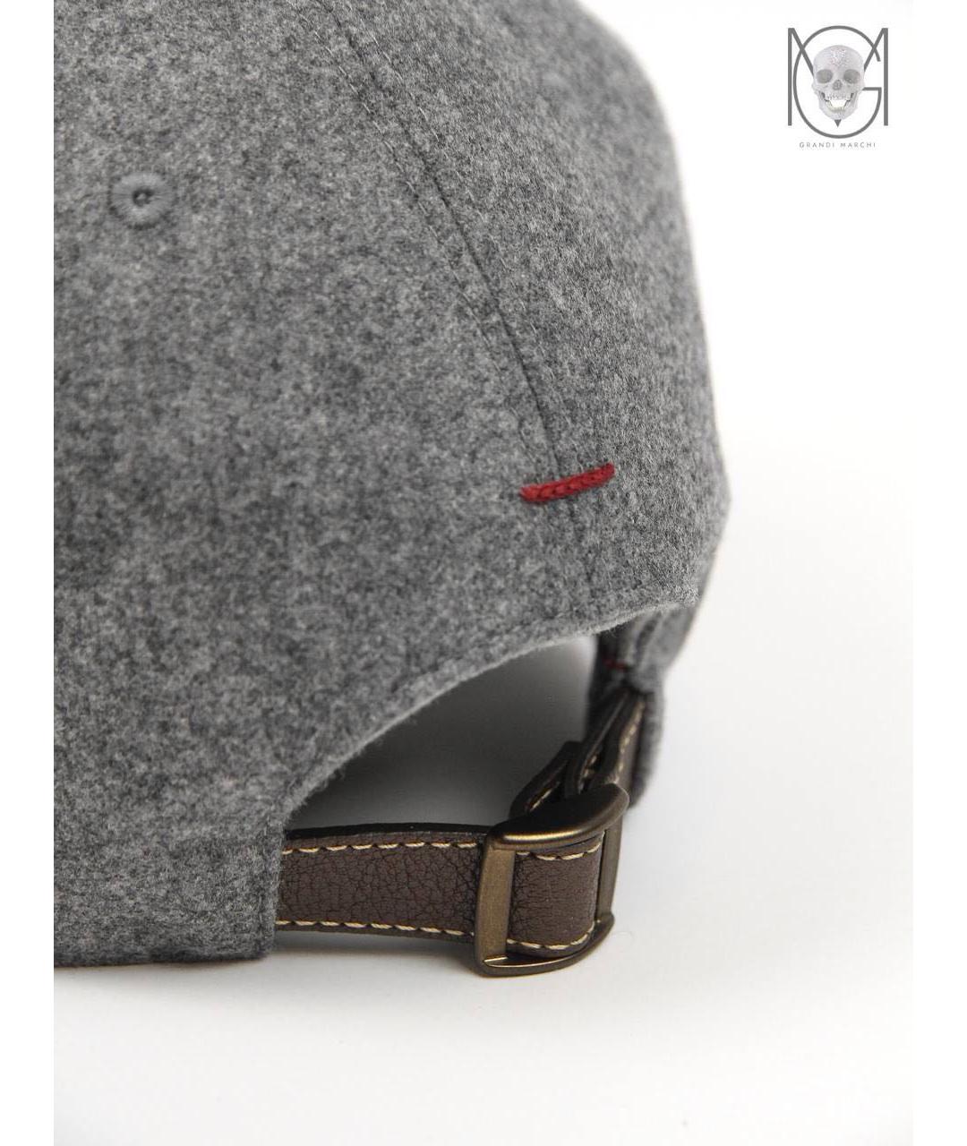 BRUNELLO CUCINELLI Серая шерстяная кепка/бейсболка, фото 6