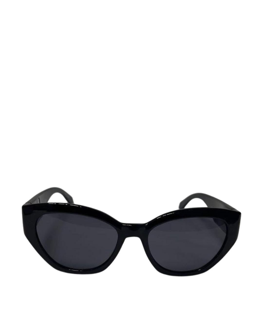 CALVIN KLEIN Черные пластиковые солнцезащитные очки, фото 1