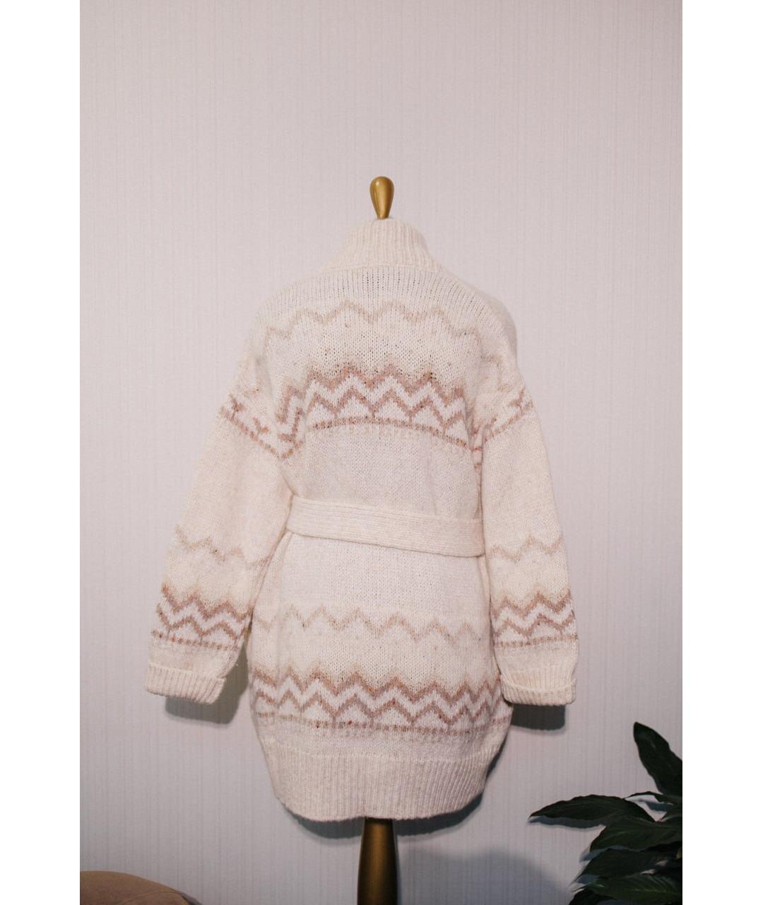 ERMANNO SCERVINO Бежевый шерстяной кардиган, фото 4