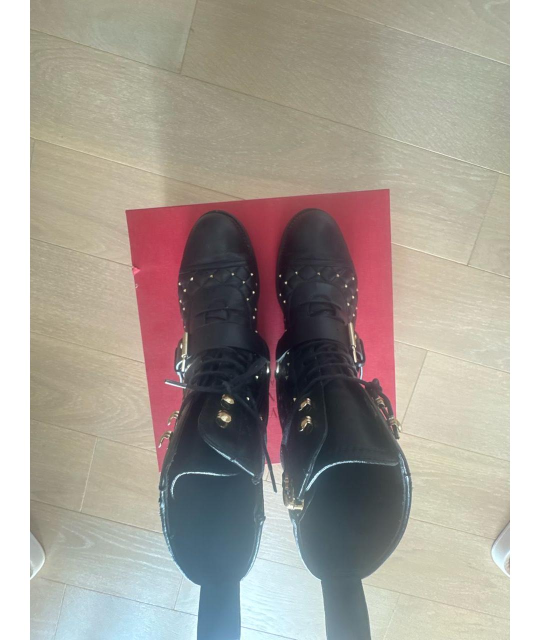 VALENTINO Черные кожаные ботинки, фото 3