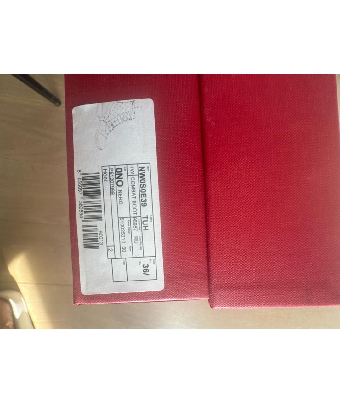 VALENTINO Черные кожаные ботинки, фото 7