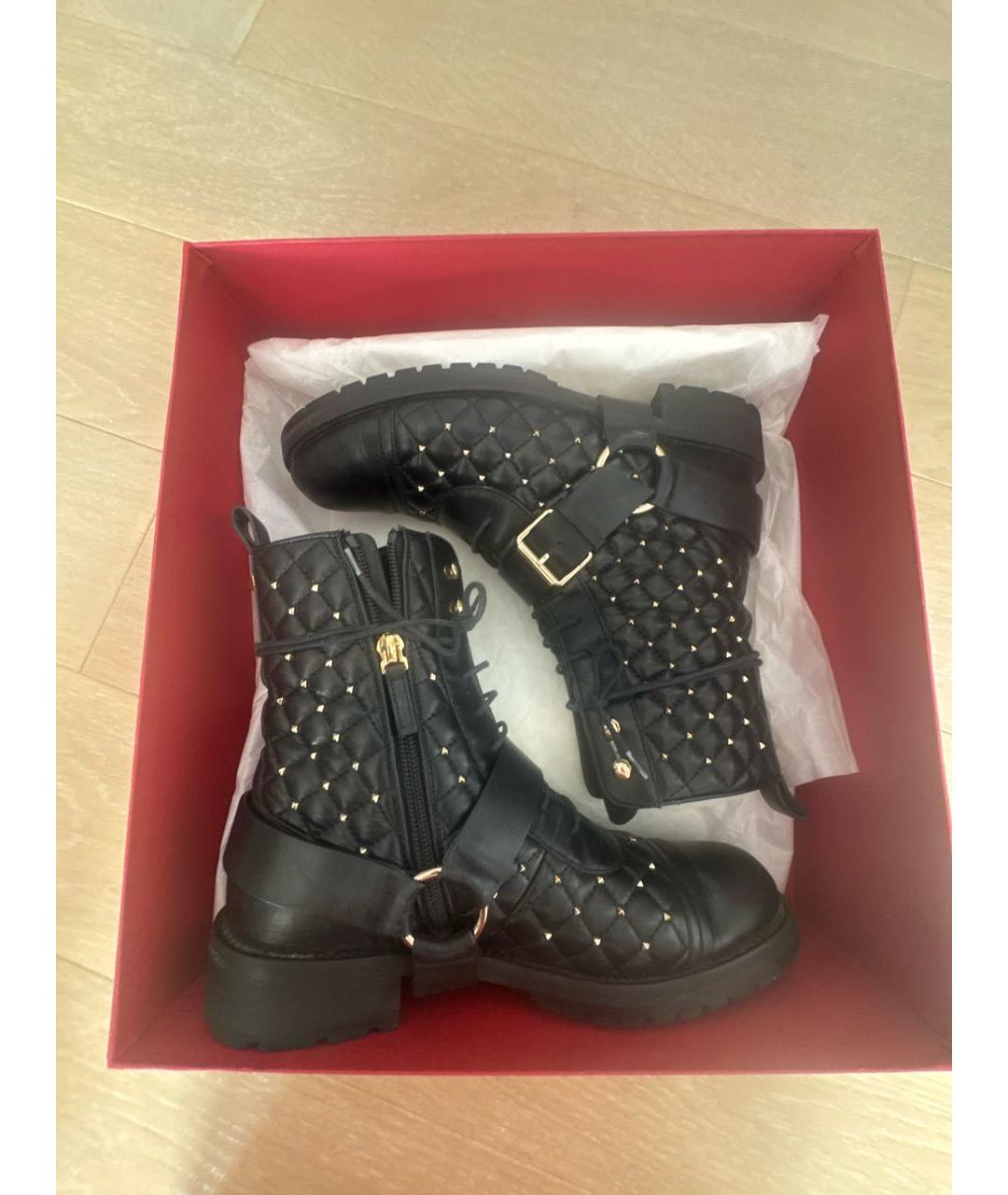 VALENTINO Черные кожаные ботинки, фото 6