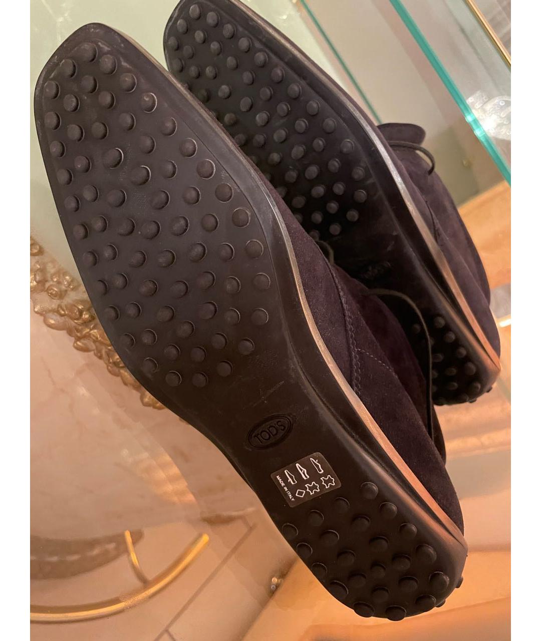 TOD'S Черные замшевые ботинки, фото 7