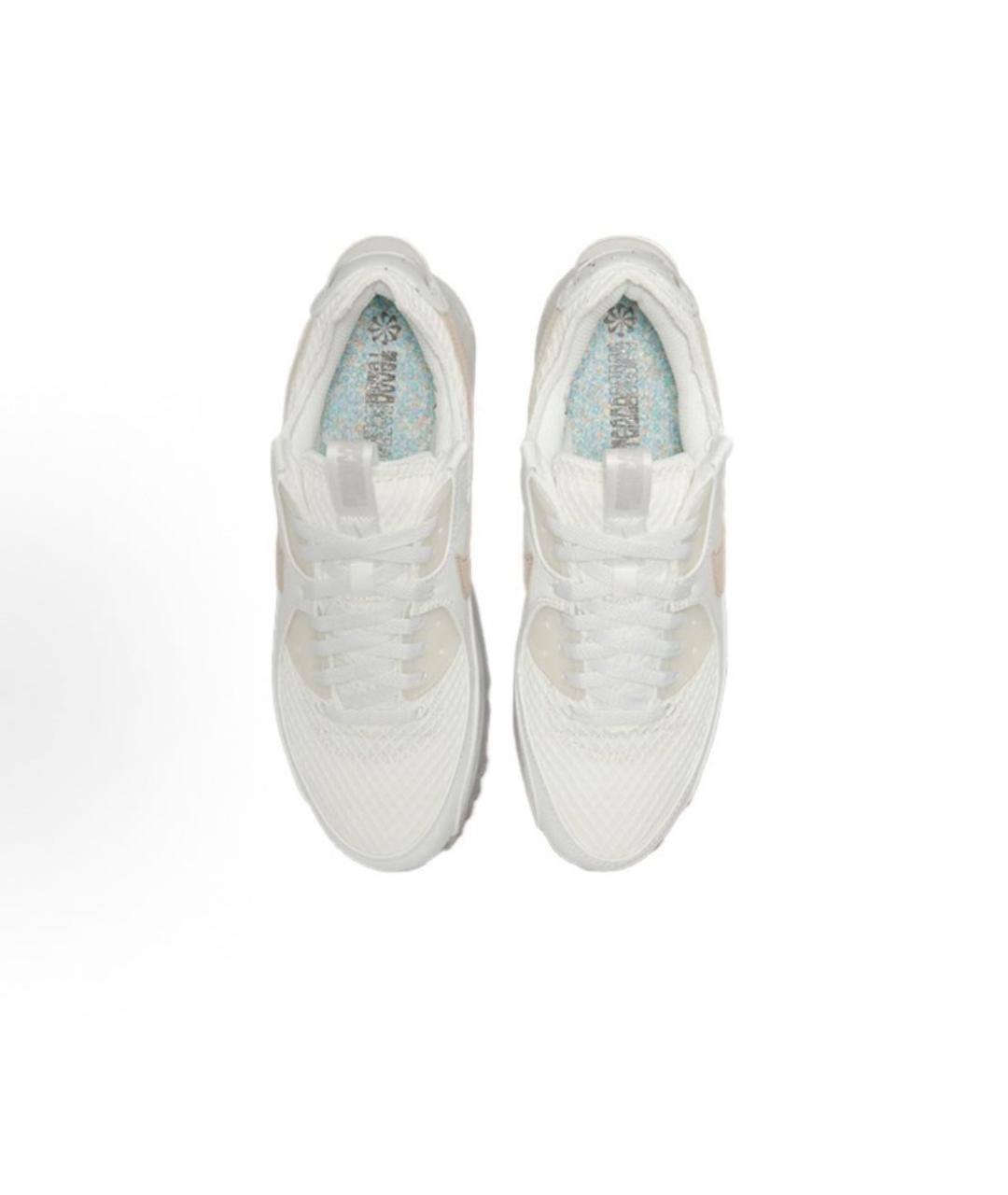 NIKE Белые синтетические низкие кроссовки / кеды, фото 2