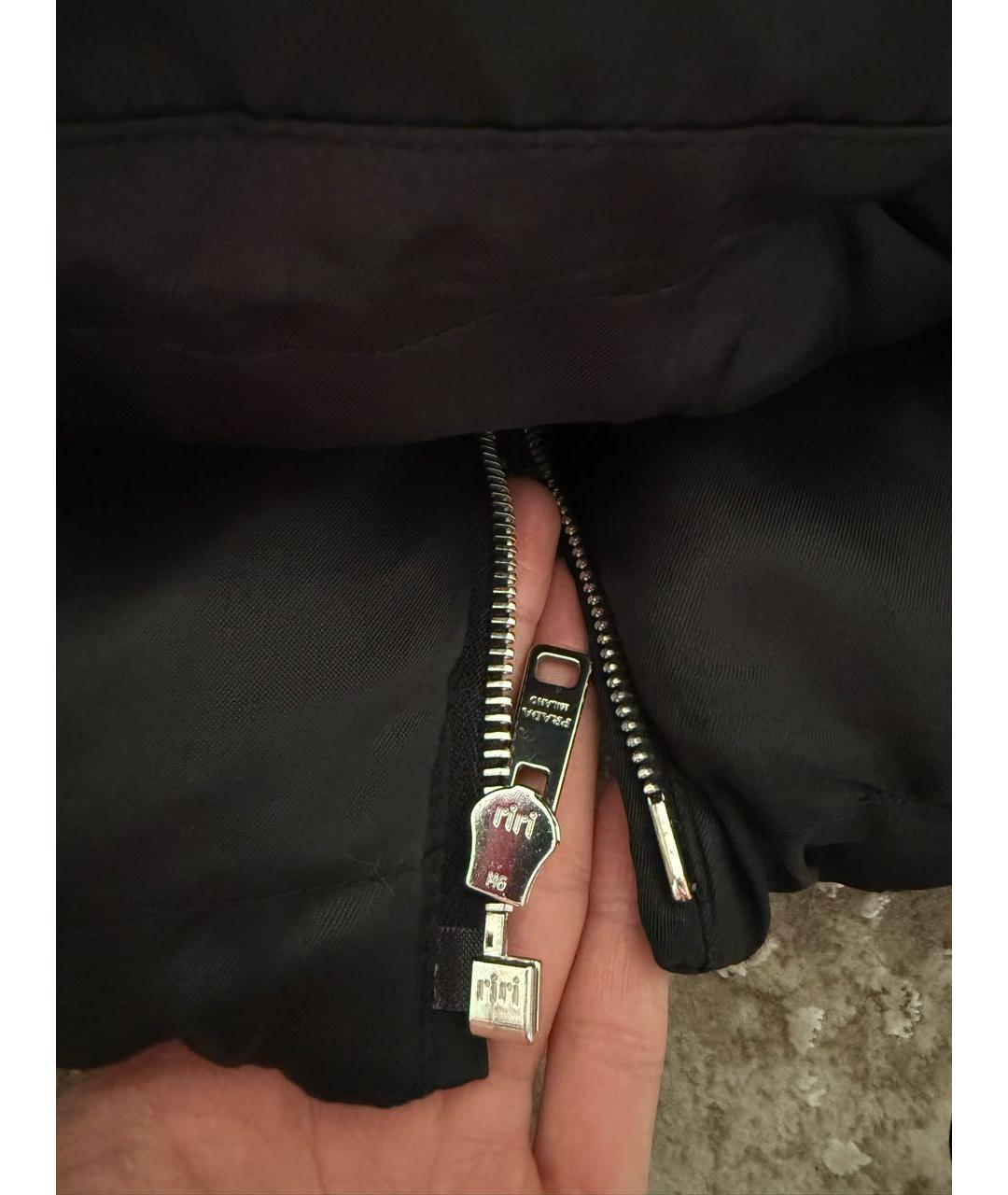 PRADA Черный полиэстеровый пуховик, фото 5