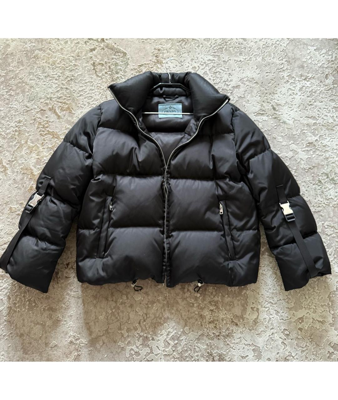 PRADA Черный полиэстеровый пуховик, фото 2
