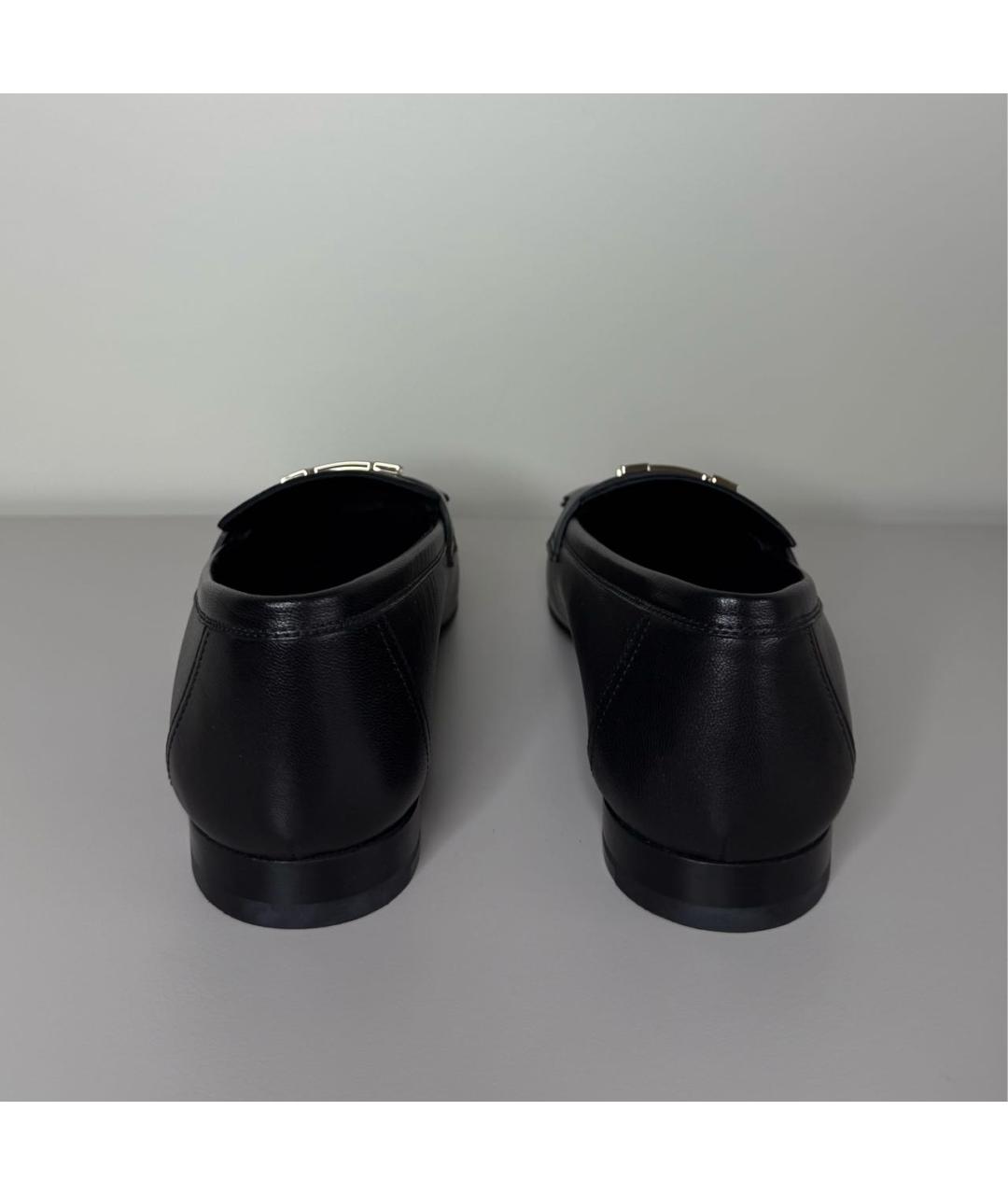 HERMES Черные кожаные лоферы, фото 4