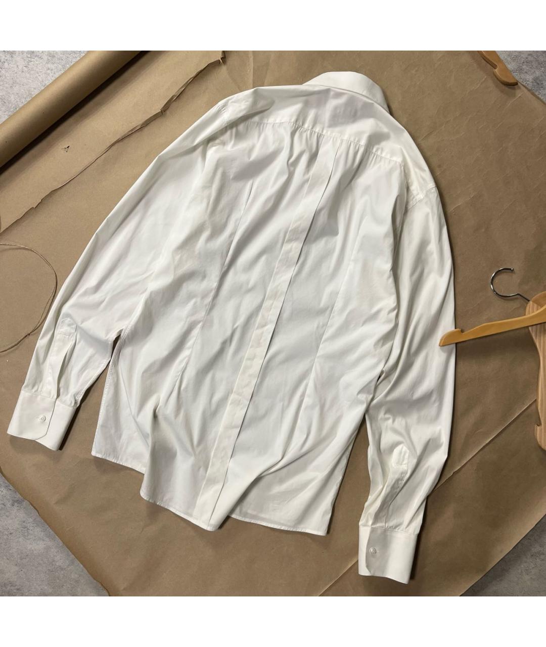 DOLCE&GABBANA Белая хлопковая классическая рубашка, фото 5