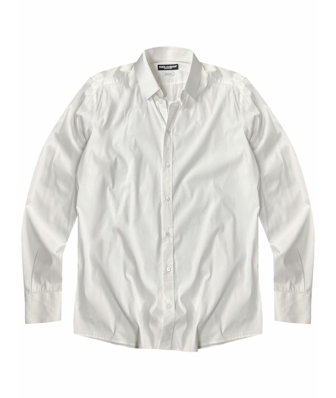 DOLCE&GABBANA Белая хлопковая классическая рубашка, фото 1