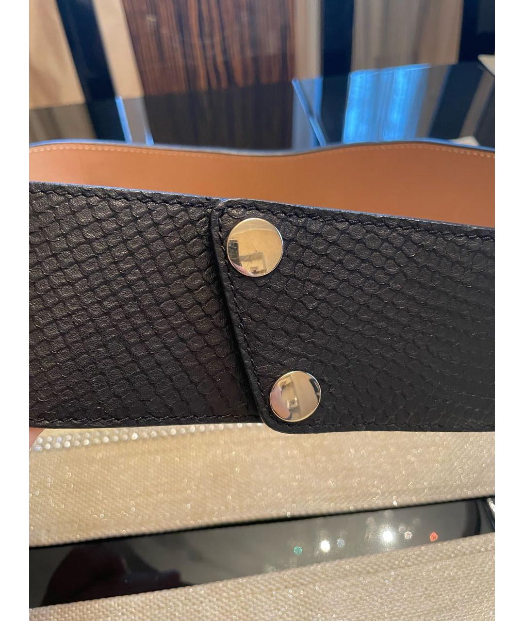 TEMPERLEY LONDON Черный ремень из экзотической кожи, фото 5