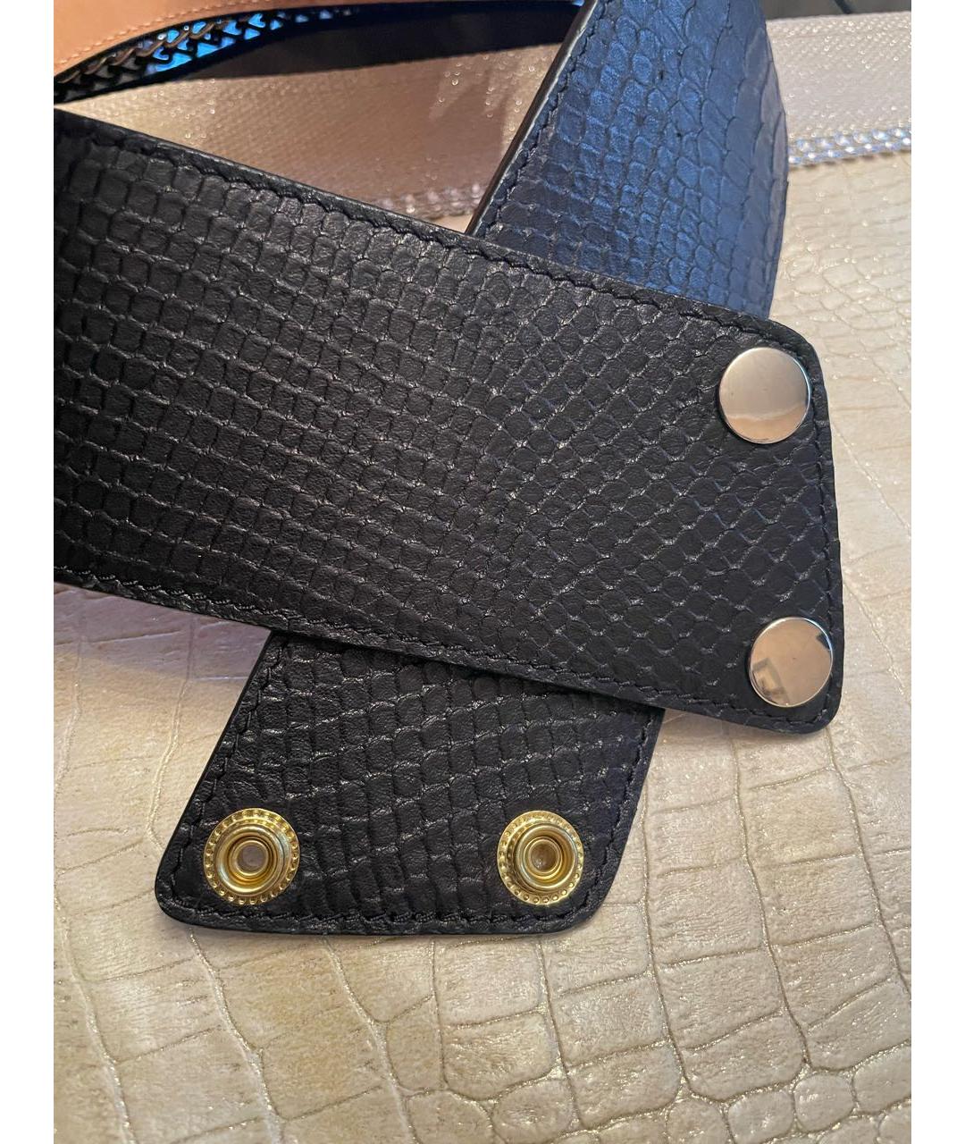 TEMPERLEY LONDON Черный ремень из экзотической кожи, фото 7