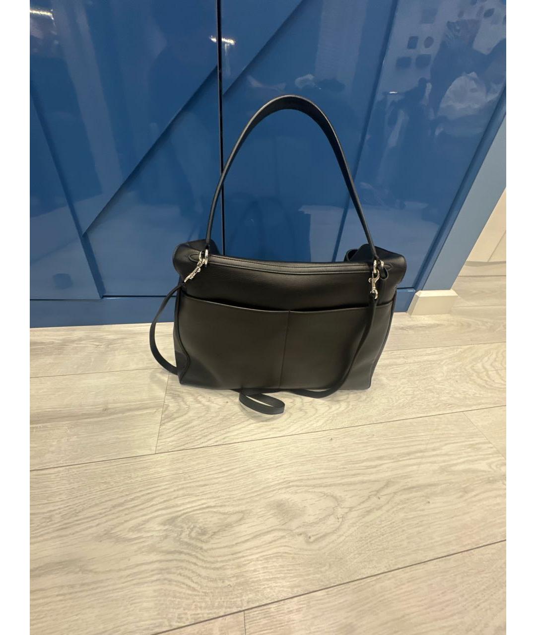 BALENCIAGA Черная кожаная сумка тоут, фото 3