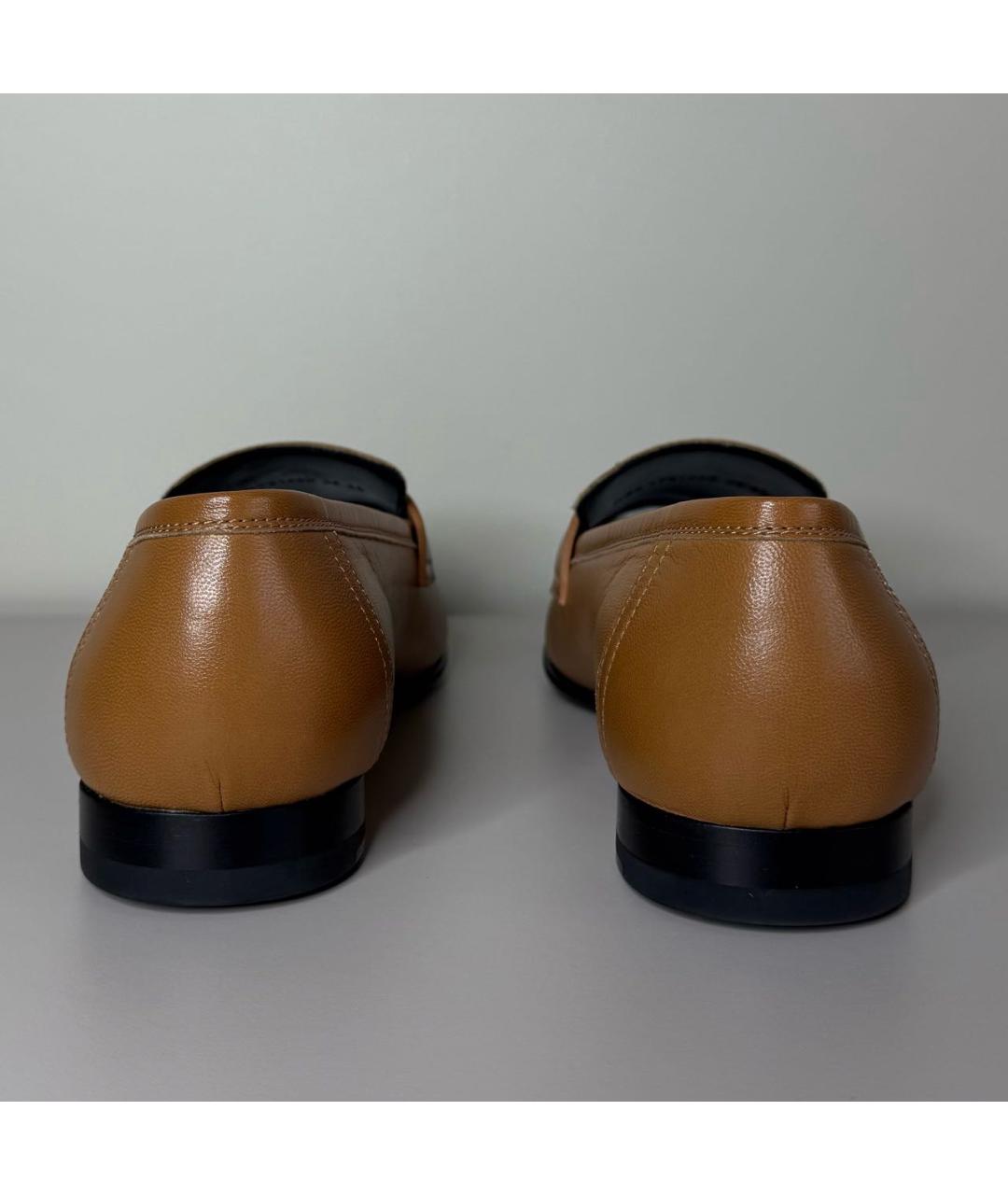 HERMES Коричневые кожаные лоферы, фото 4