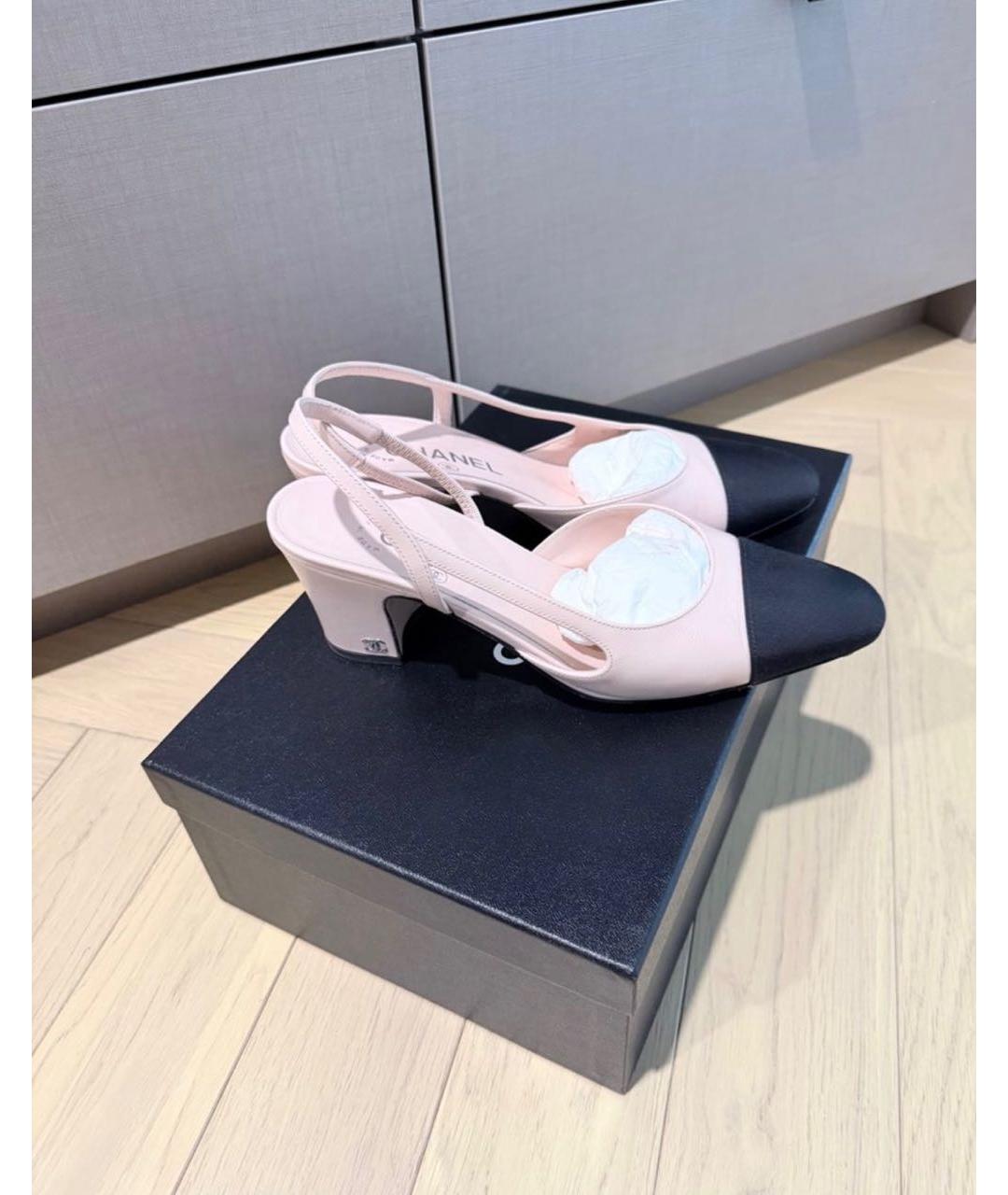 CHANEL Розовые кожаные туфли, фото 4