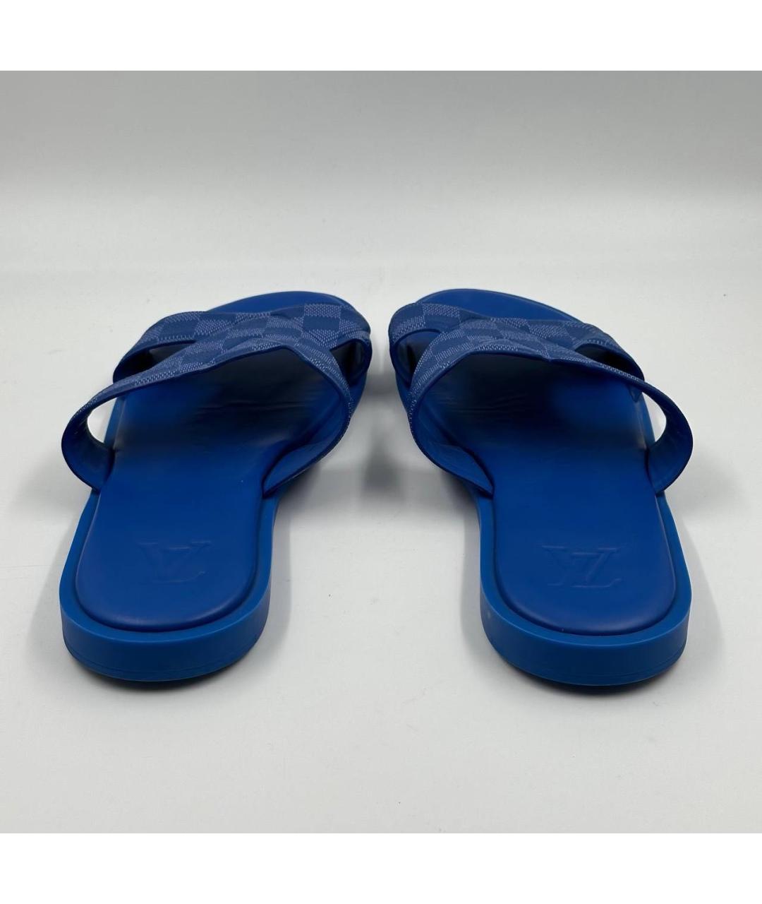 LOUIS VUITTON Синие шлепанцы, фото 5