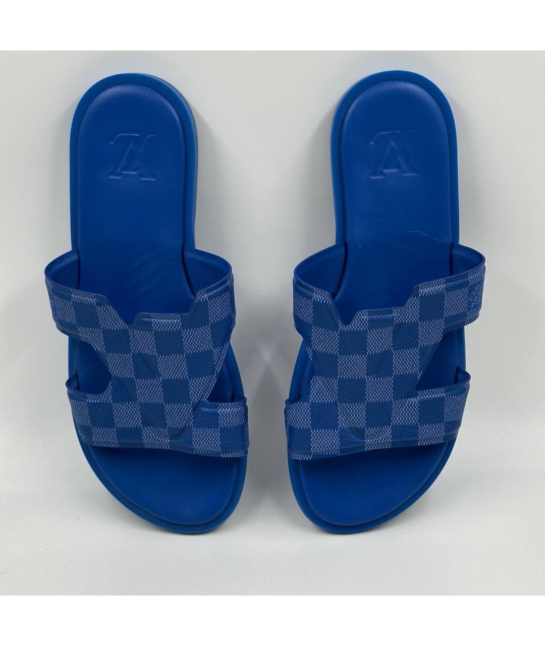 LOUIS VUITTON Синие шлепанцы, фото 3