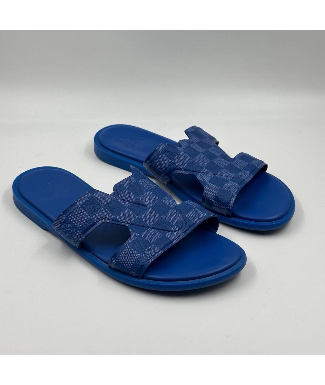 LOUIS VUITTON Синие шлепанцы, фото 2