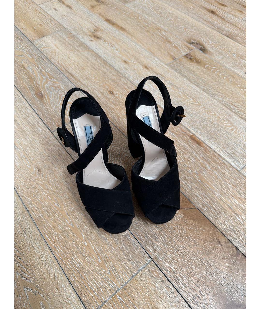 PRADA Черные замшевые туфли, фото 3