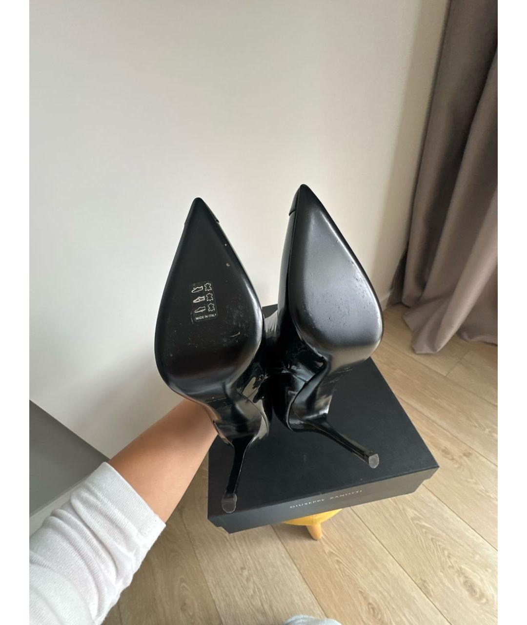 GIUSEPPE ZANOTTI DESIGN Черные ботильоны из лакированной кожи, фото 5