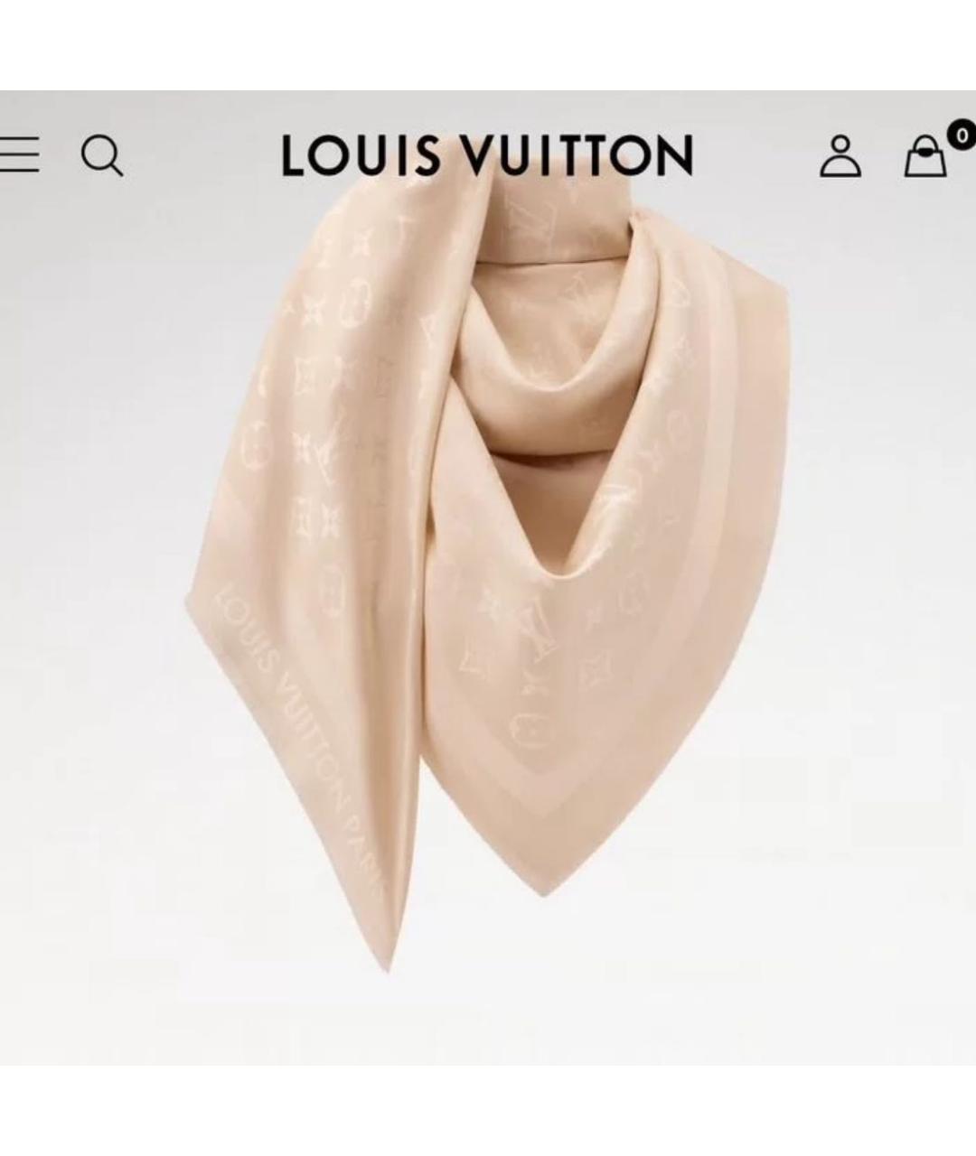 LOUIS VUITTON Розовый платок, фото 4