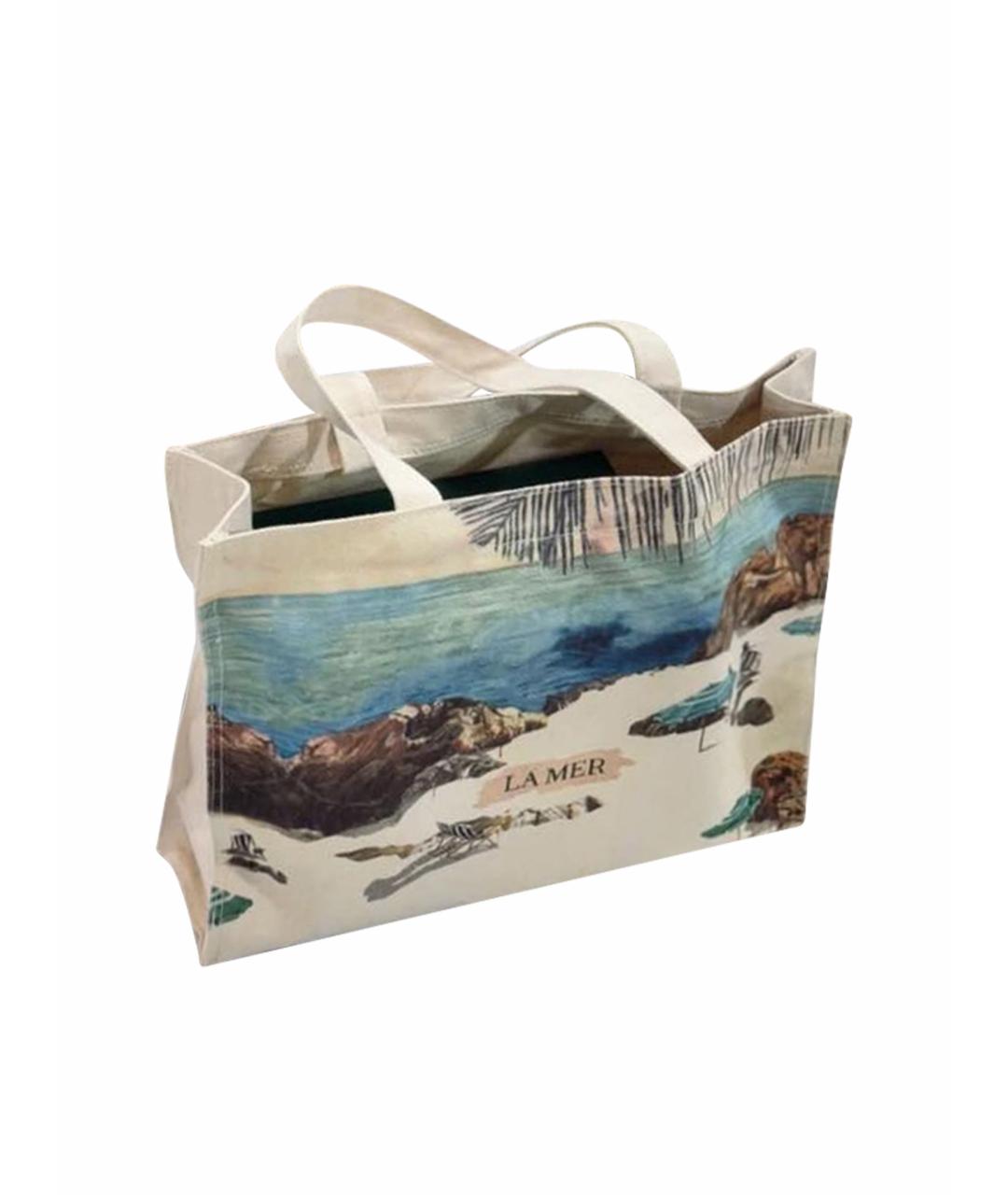 LA MER Бежевая льняная сумка тоут, фото 1