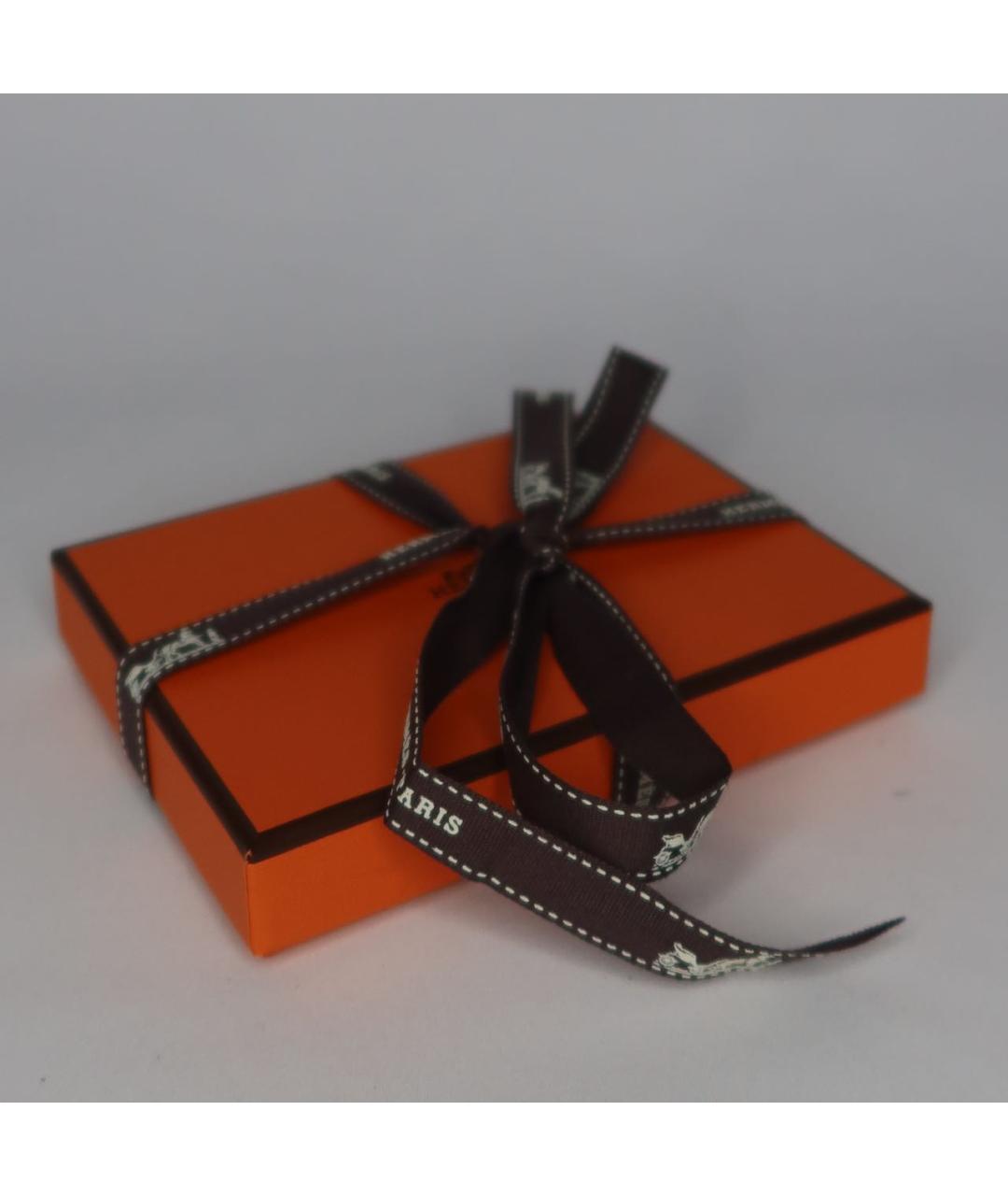 HERMES Коричневая кожаная визитница, фото 3