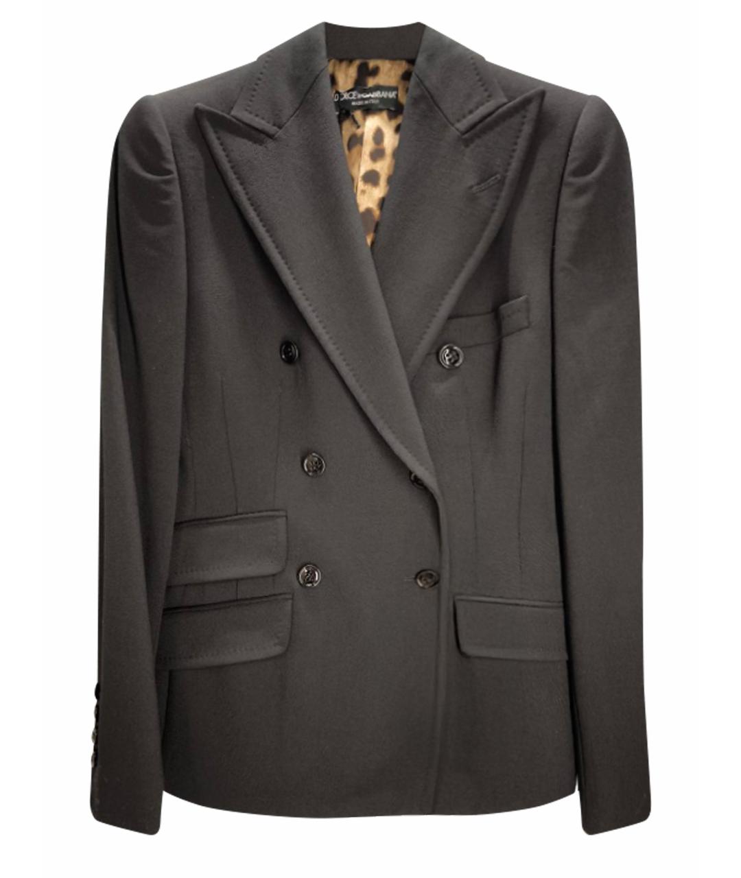 DOLCE&GABBANA Черный шерстяной жакет/пиджак, фото 1