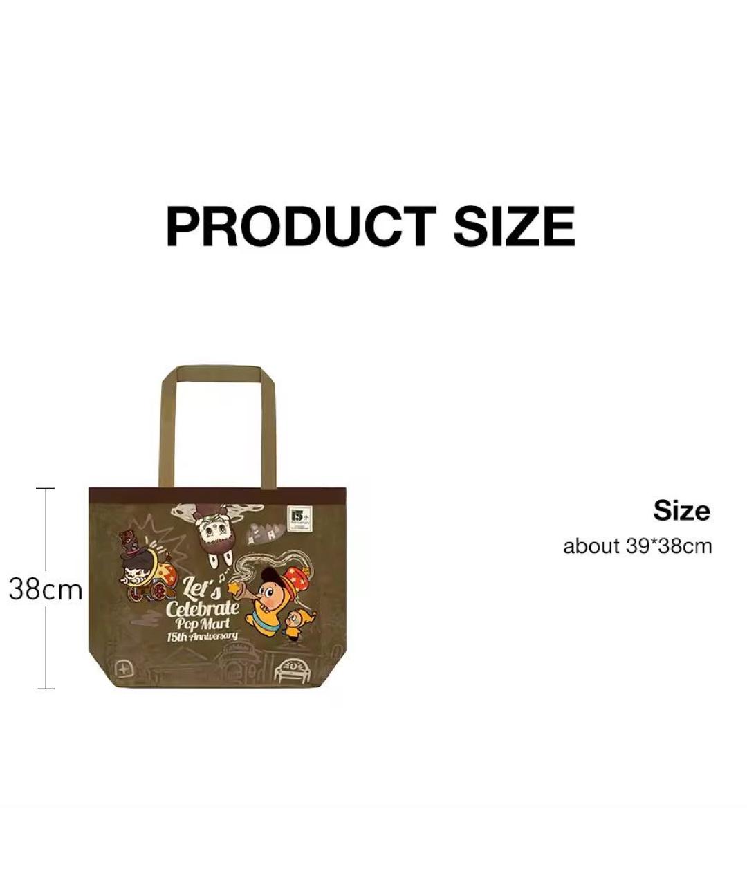 Labubu Хаки тканевая сумка тоут, фото 2