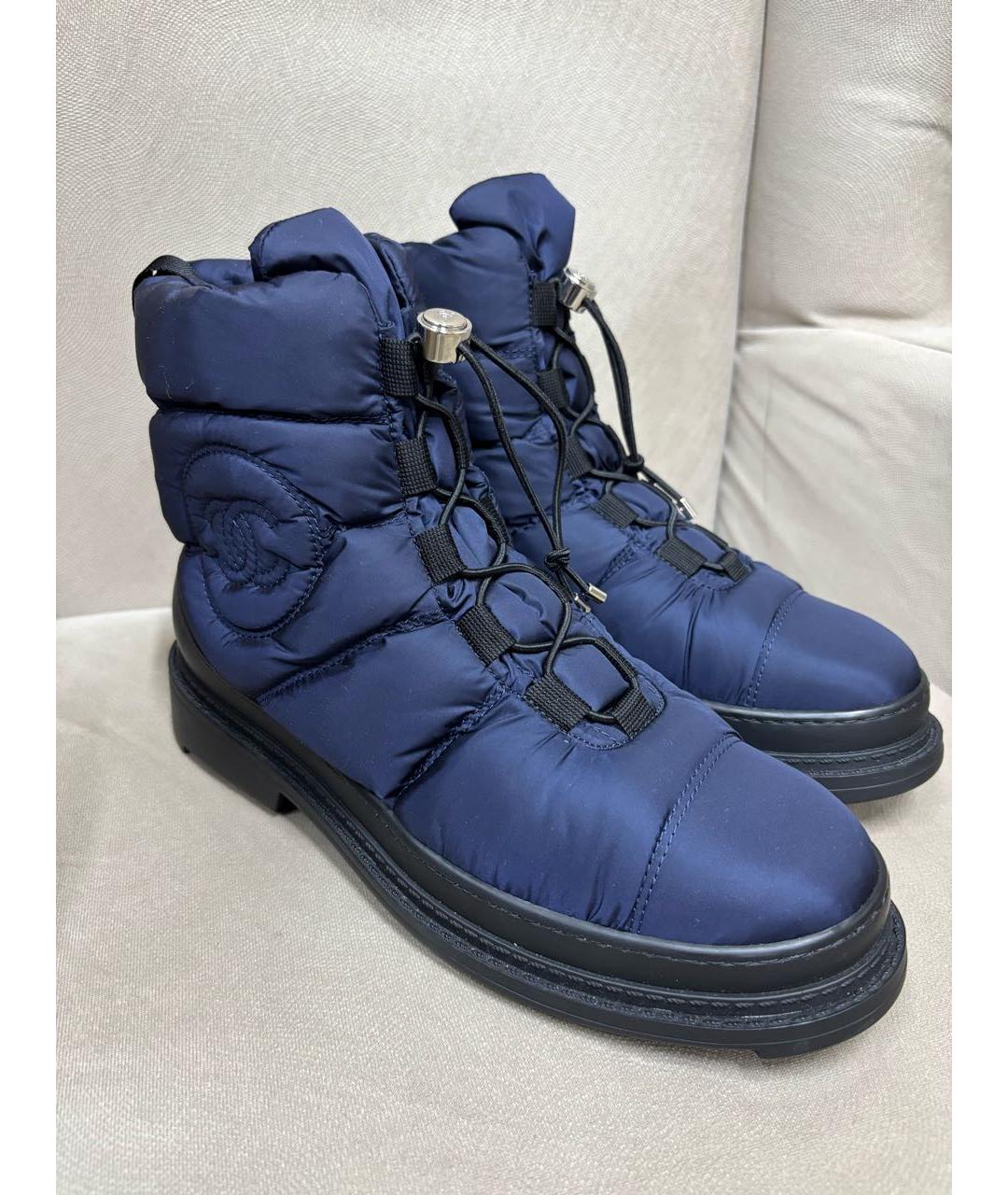 CHANEL Темно-синие ботинки, фото 2