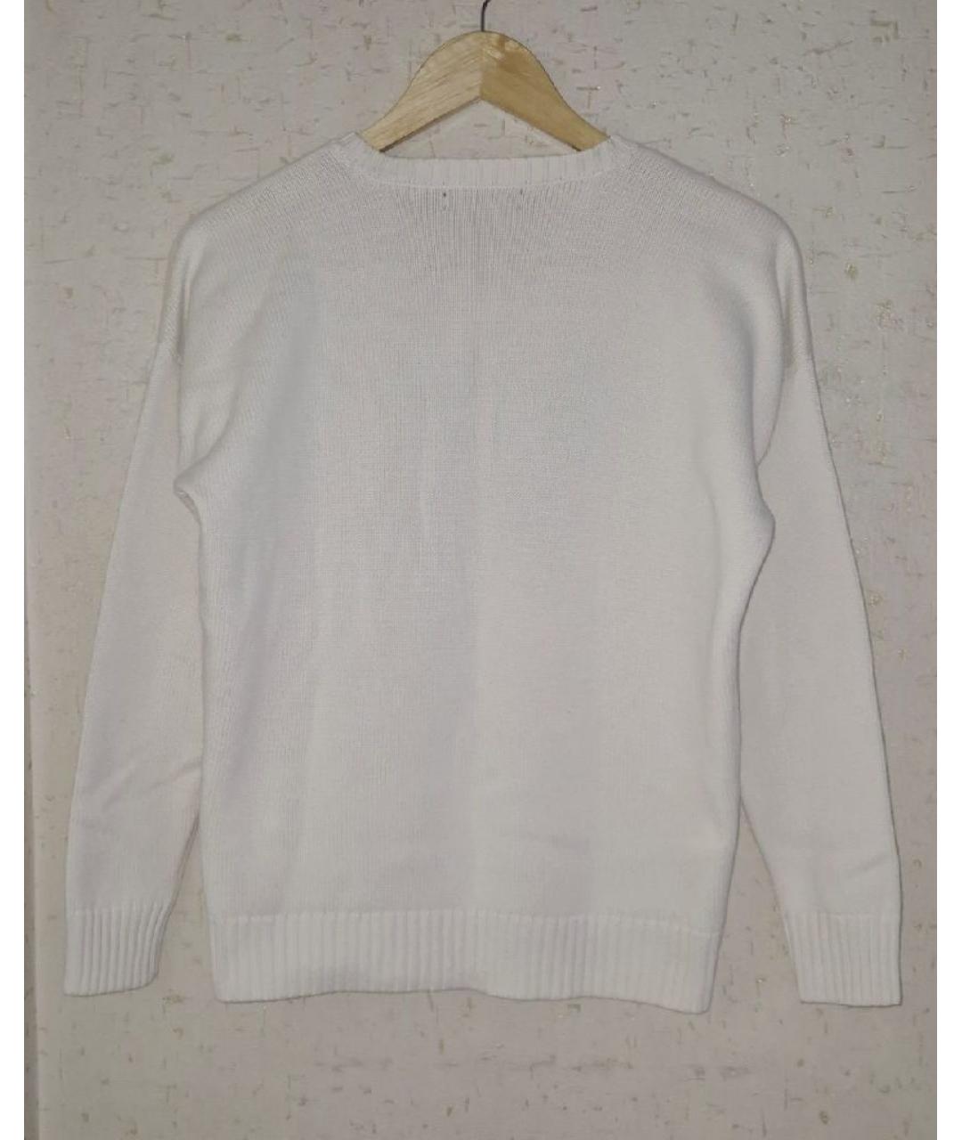 RALPH LAUREN Белый хлопковый джемпер / свитер, фото 2