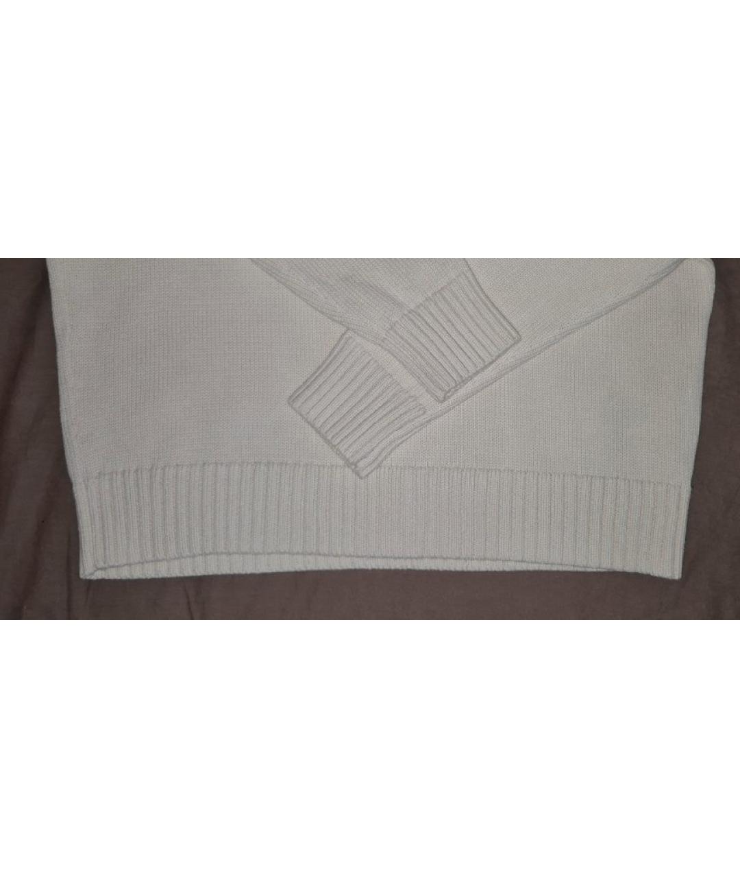 RALPH LAUREN Белый хлопковый джемпер / свитер, фото 5