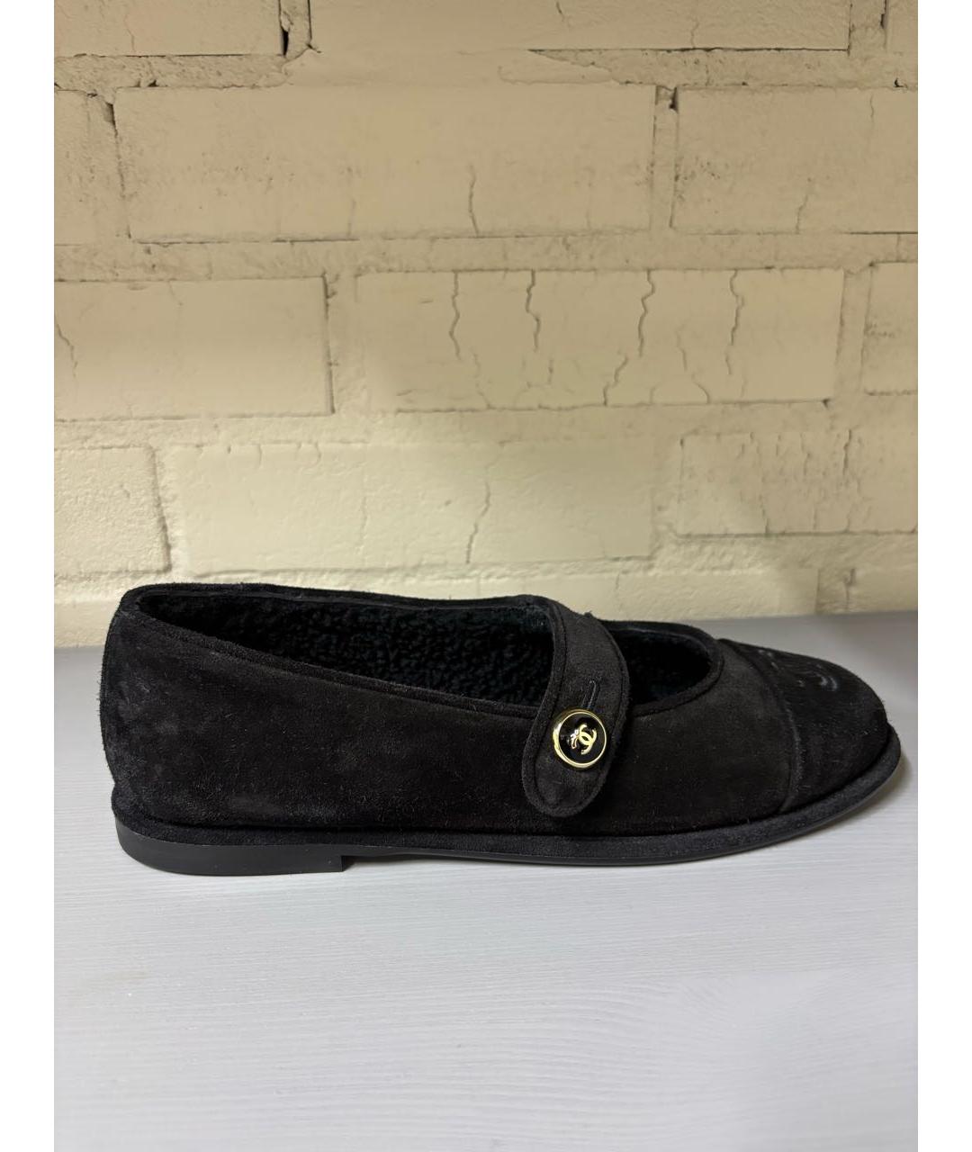 CHANEL Черные замшевые балетки, фото 6