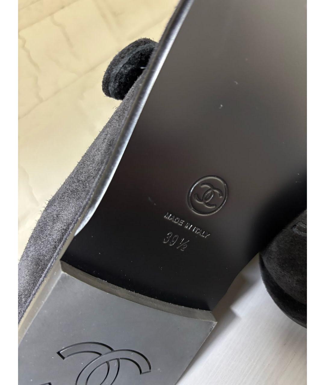 CHANEL Черные замшевые балетки, фото 3