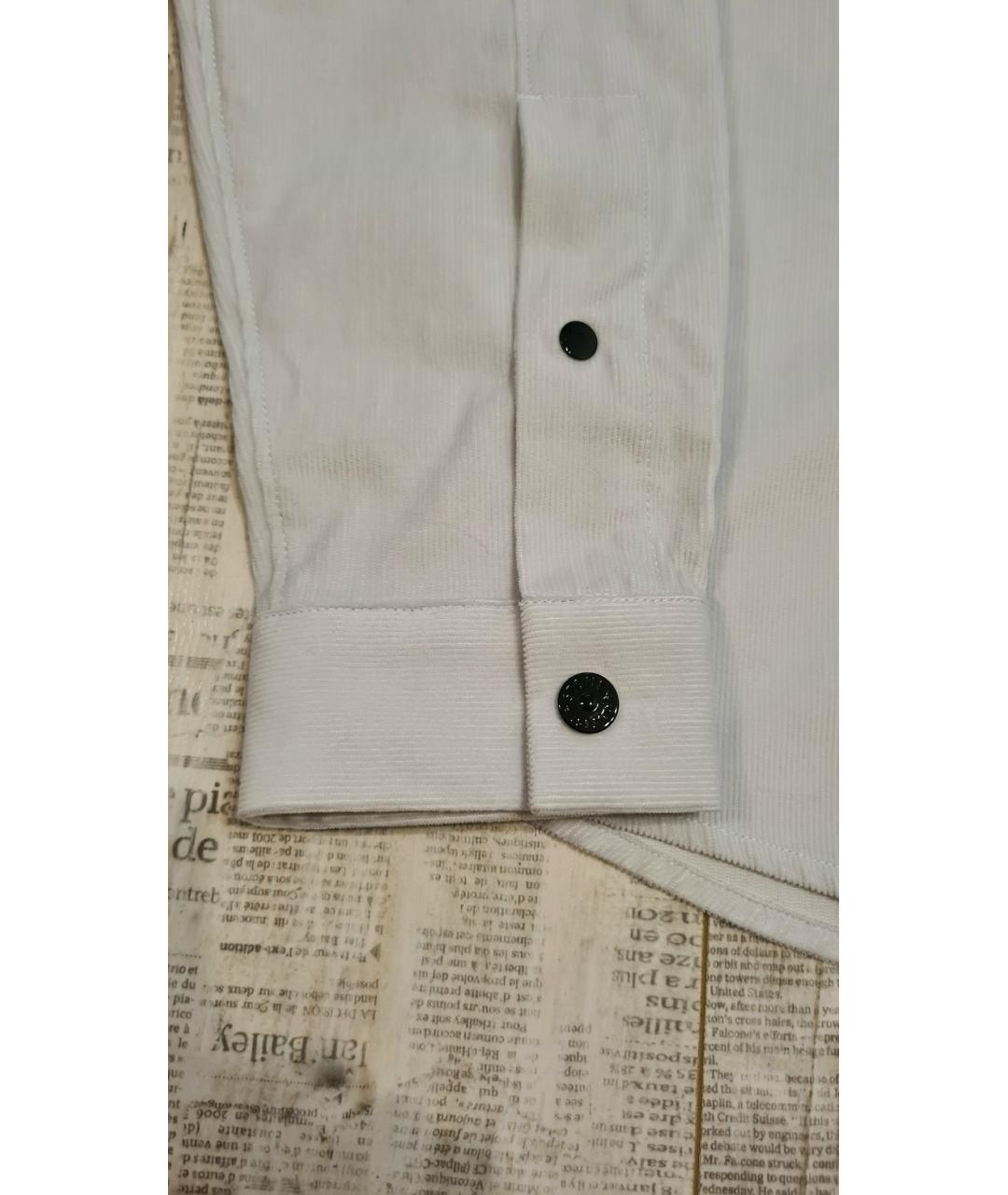 STONE ISLAND Белая хлопковая кэжуал рубашка, фото 7