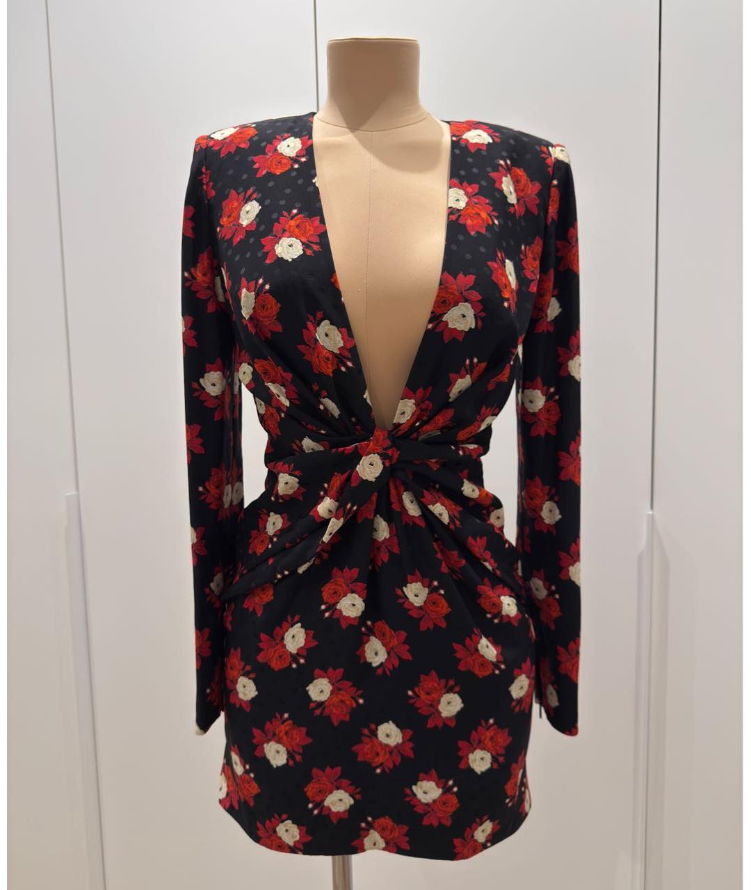 SAINT LAURENT Черное шелковое вечернее платье, фото 7