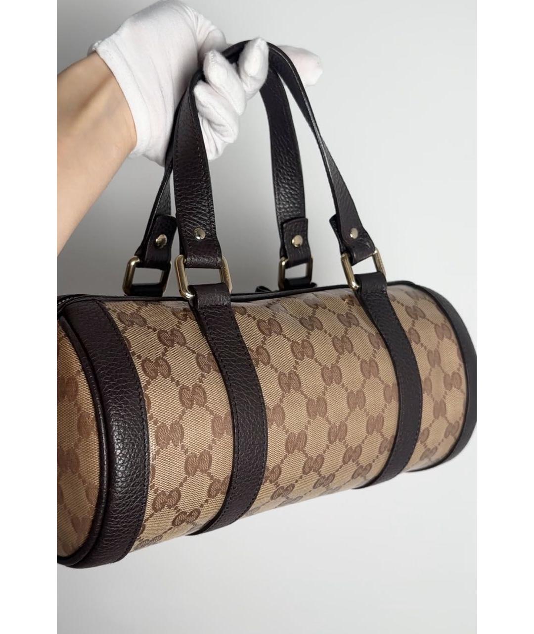 GUCCI Коричневая кожаная сумка через плечо, фото 5