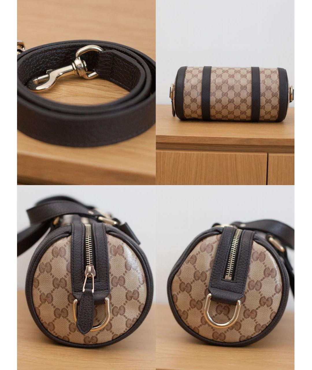 GUCCI Коричневая кожаная сумка через плечо, фото 6