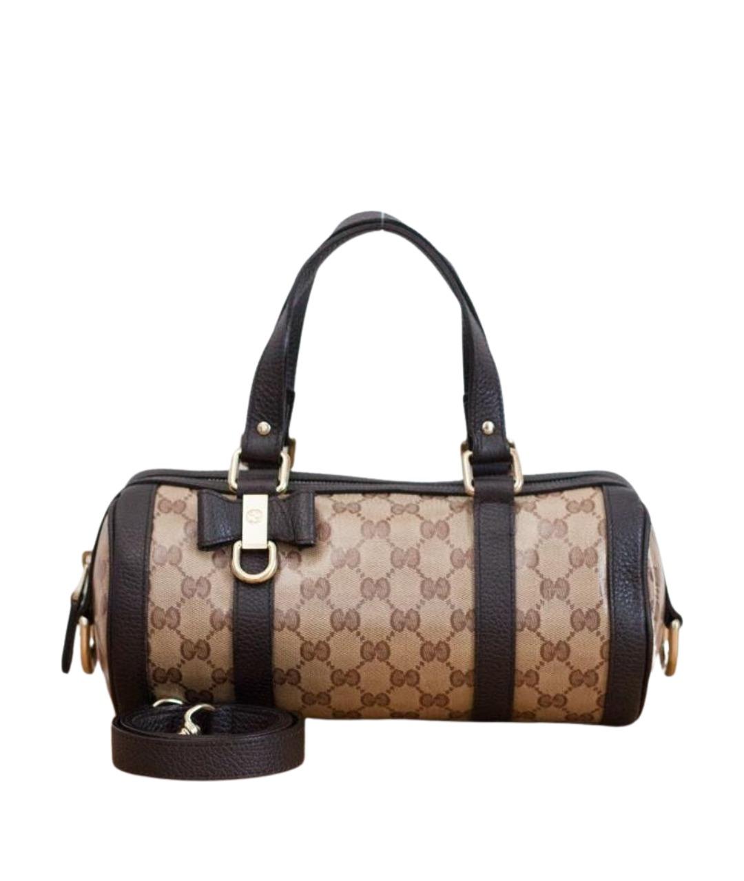 GUCCI Коричневая кожаная сумка через плечо, фото 1