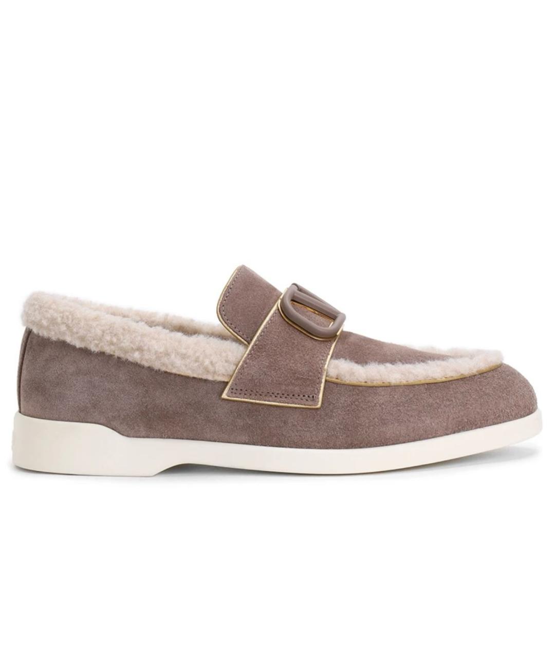 VALENTINO Бежевые замшевые лоферы, фото 5