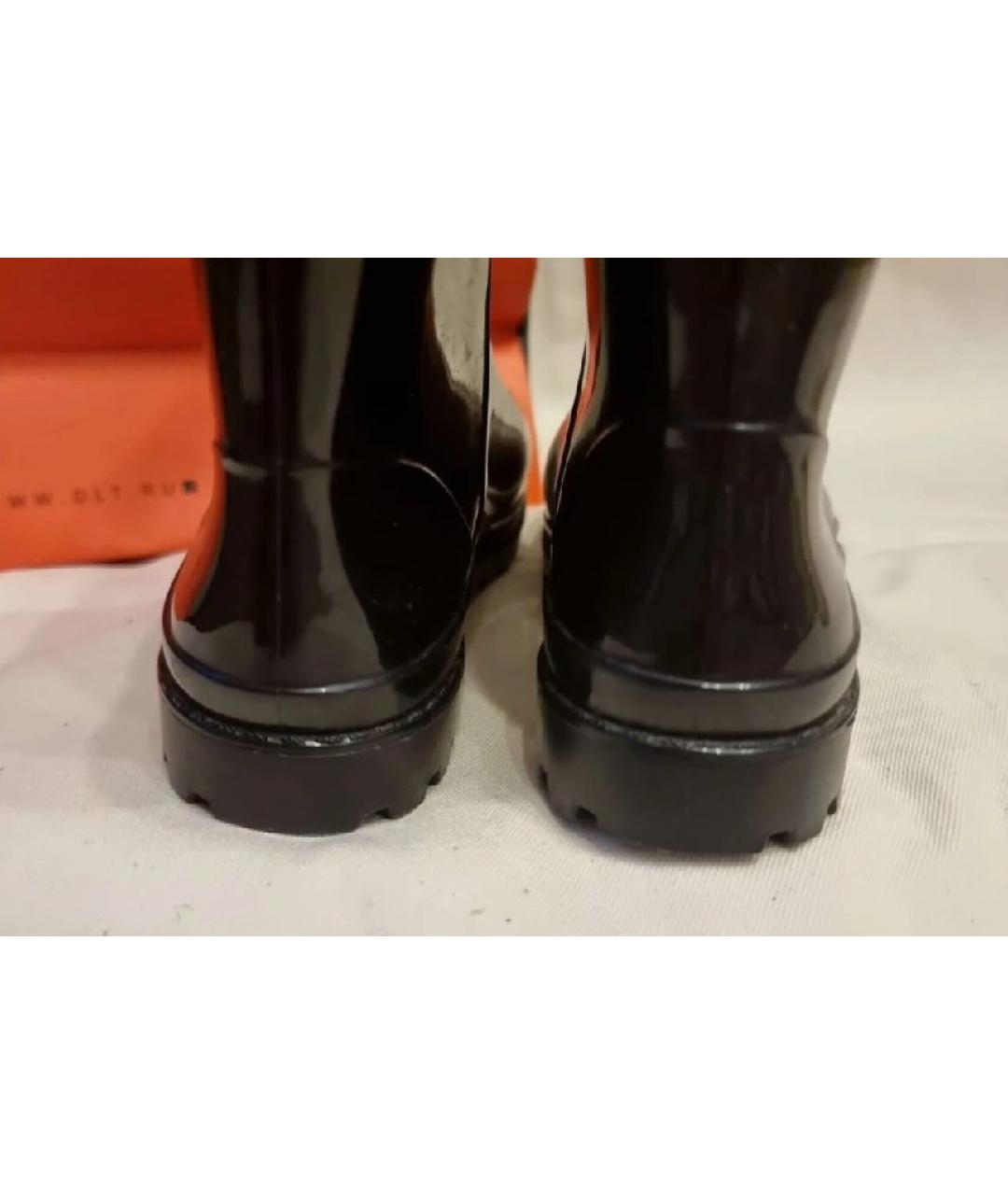 EMPORIO ARMANI KIDS Черные резиновые сапоги, фото 4