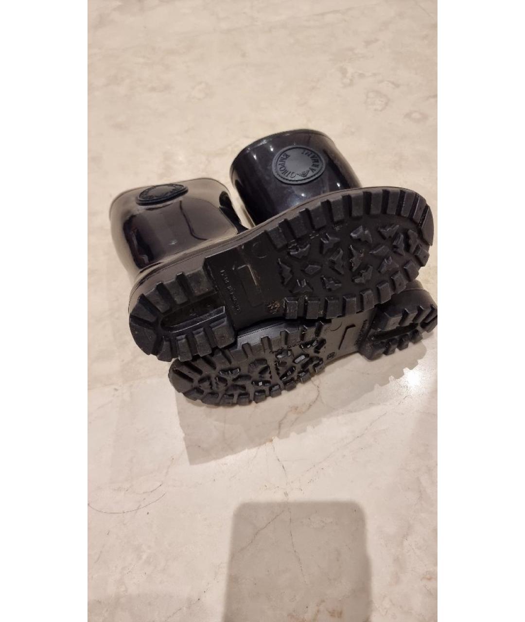 EMPORIO ARMANI KIDS Черные резиновые сапоги, фото 9