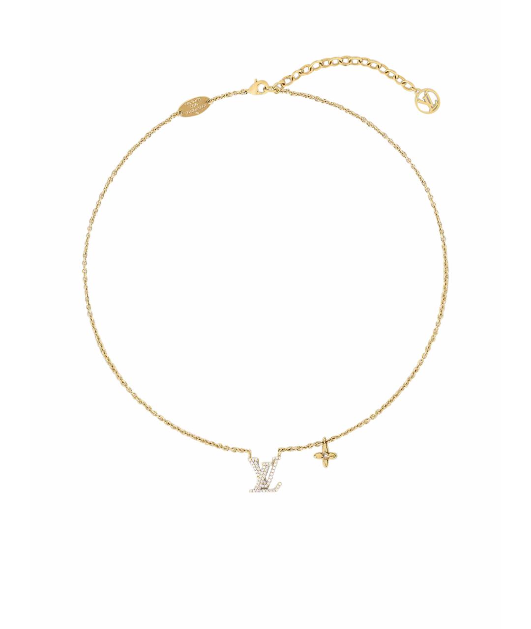 LOUIS VUITTON Золотое латунное колье, фото 1