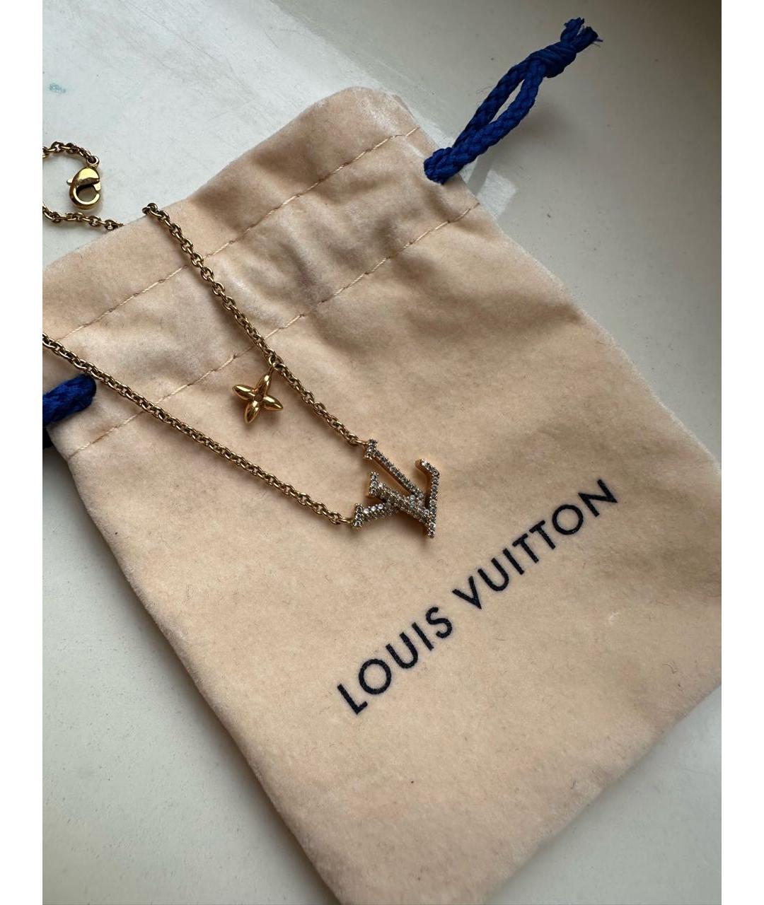 LOUIS VUITTON Золотое латунное колье, фото 2