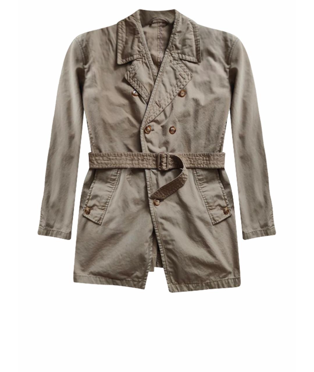 MIU MIU Бежевый хлопковый тренч / плащ, фото 1