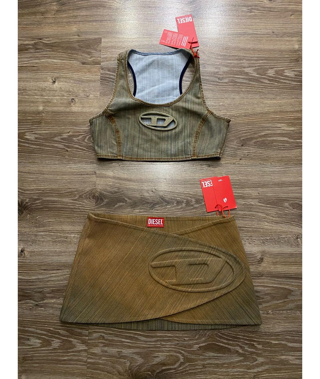 DIESEL Хаки деним футболка, фото 2