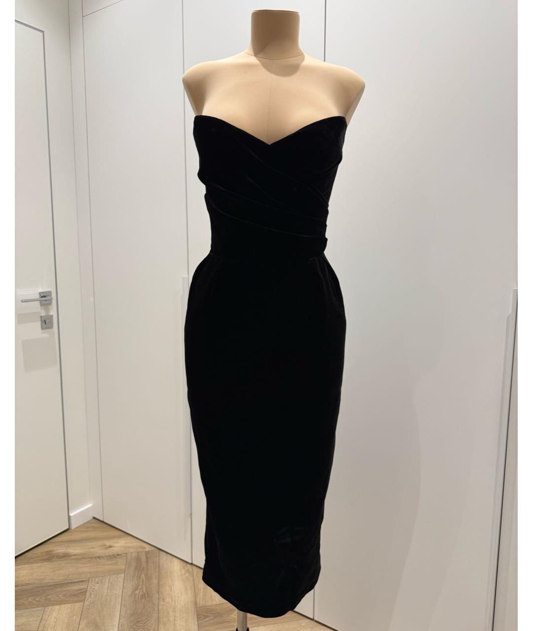 RASARIO Черное бархатное вечернее платье, фото 5