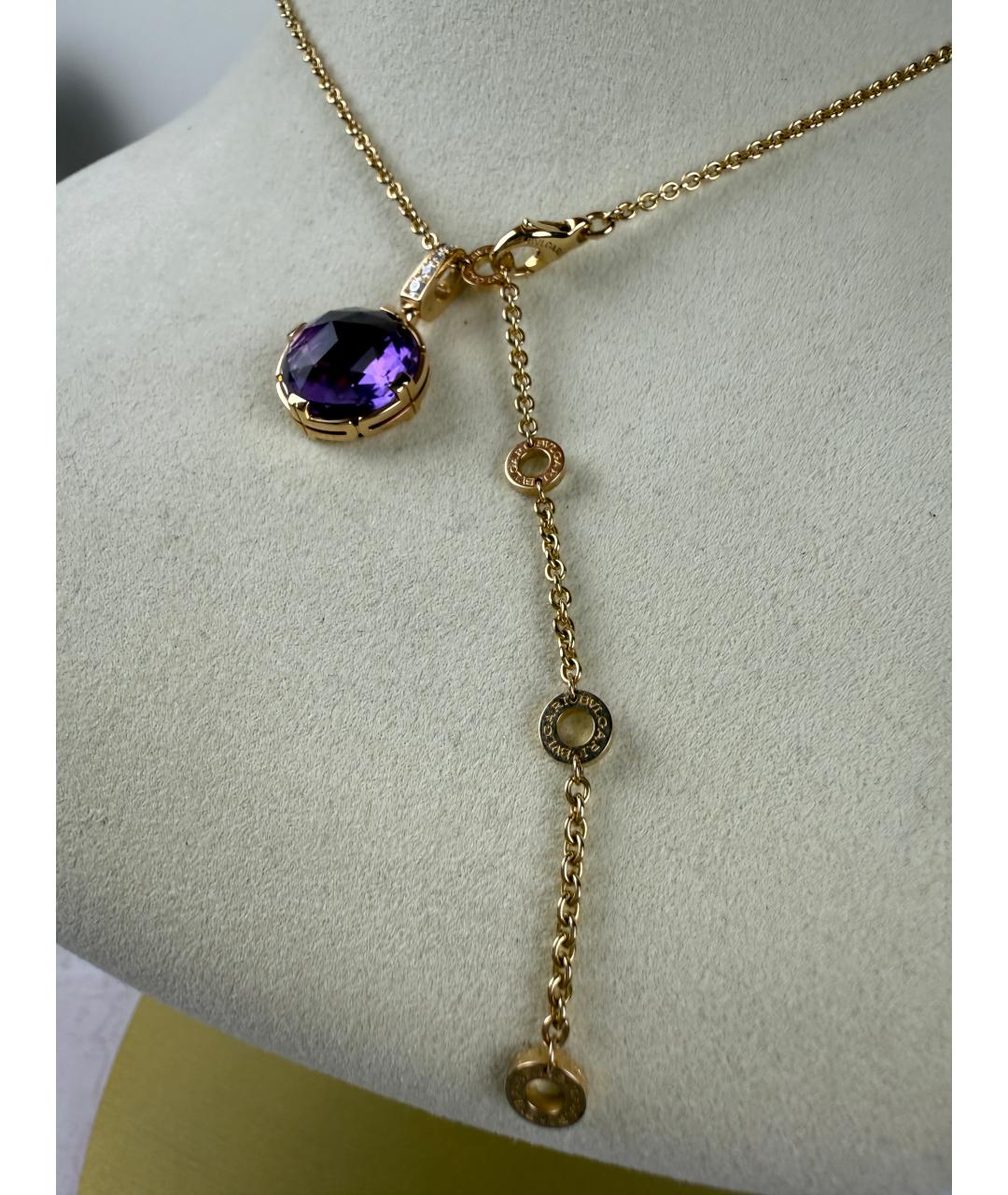 BVLGARI Фиолетовая подвеска из розового золота, фото 6