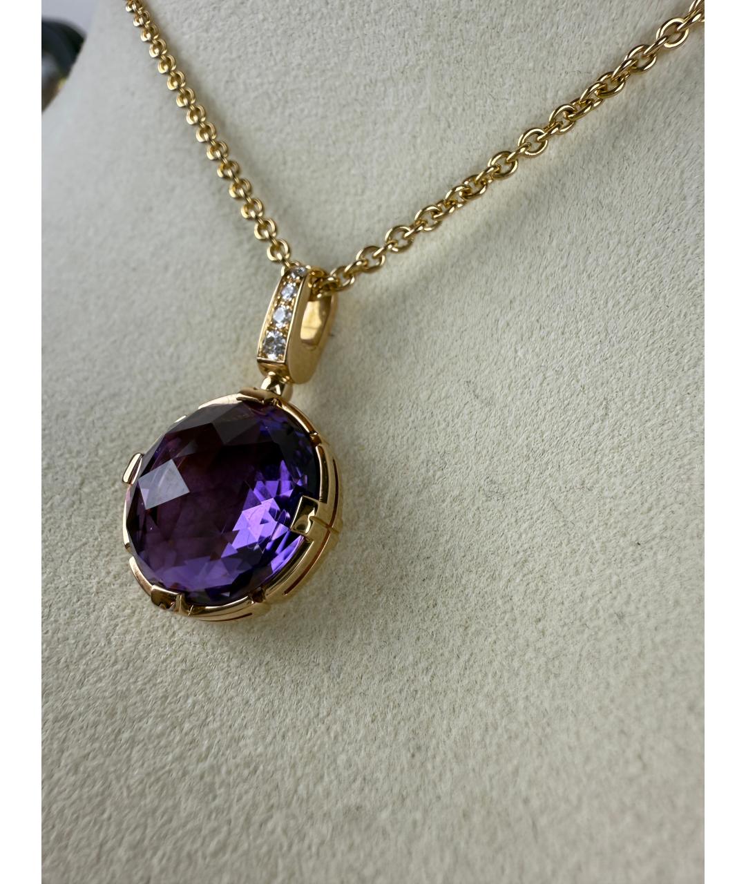 BVLGARI Фиолетовая подвеска из розового золота, фото 3